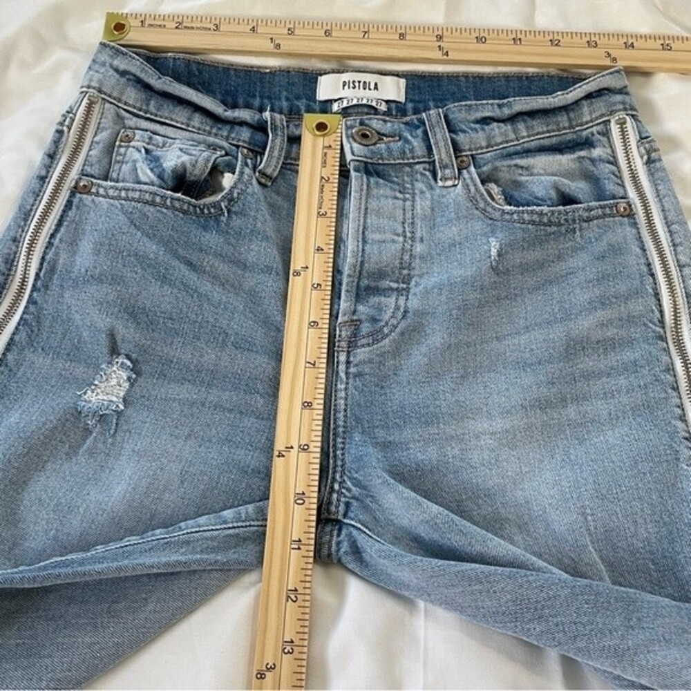 Pistola Charlie High Rise Straight Leg Side Leg Zipper‎ Utopia Jeans Size 27 - Picture 9 of 15